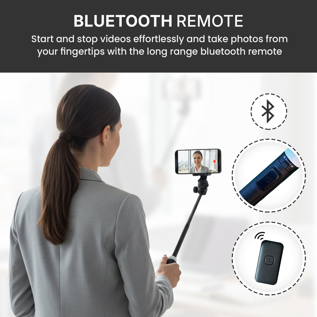 Audience Mobile Tripod and Selfie Stick with Bluetooth Remote and Travel Bag for Mobile Content Creators