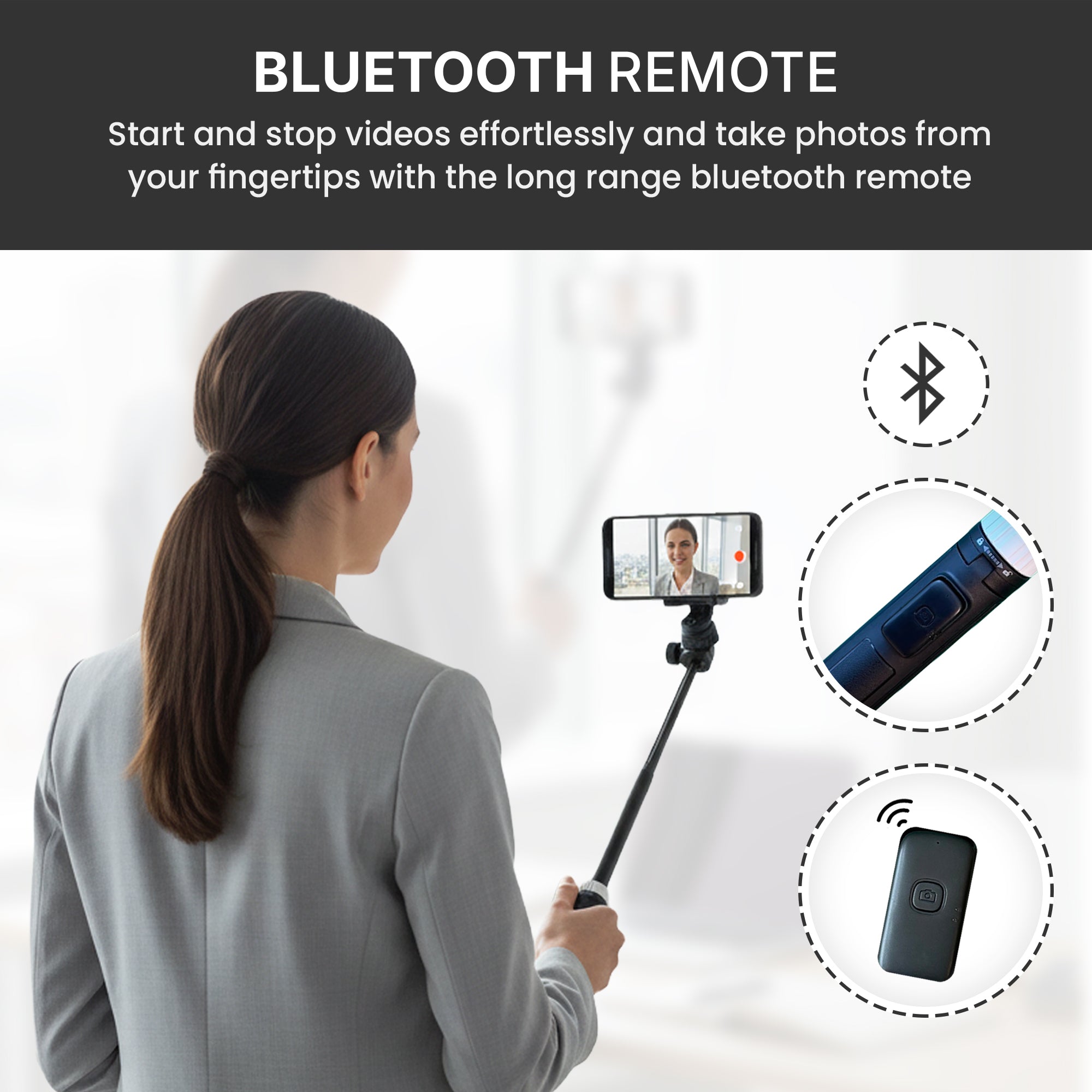 Audience Mobile Tripod and Selfie Stick with Bluetooth Remote and Travel Bag for Mobile Content Creators