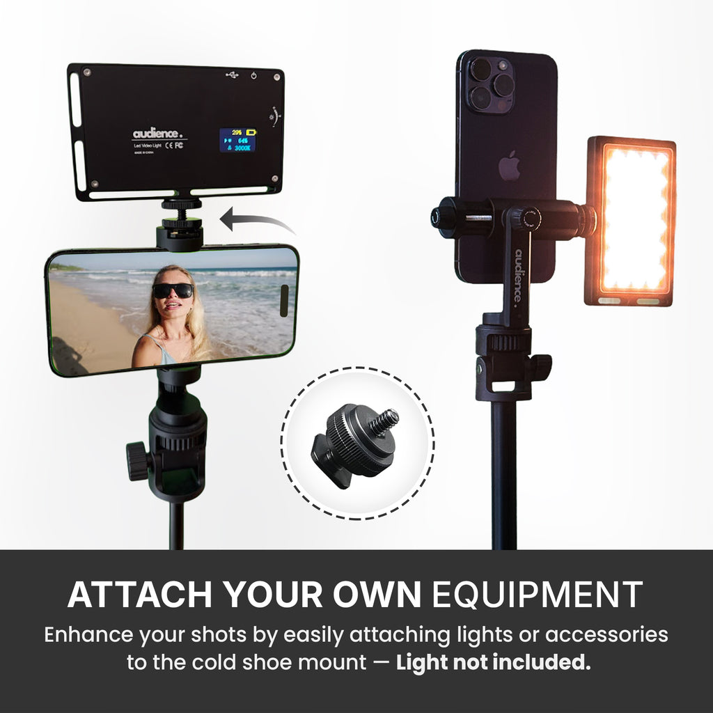 Audience Mobile Tripod and Selfie Stick with Bluetooth Remote and Travel Bag for Mobile Content Creators