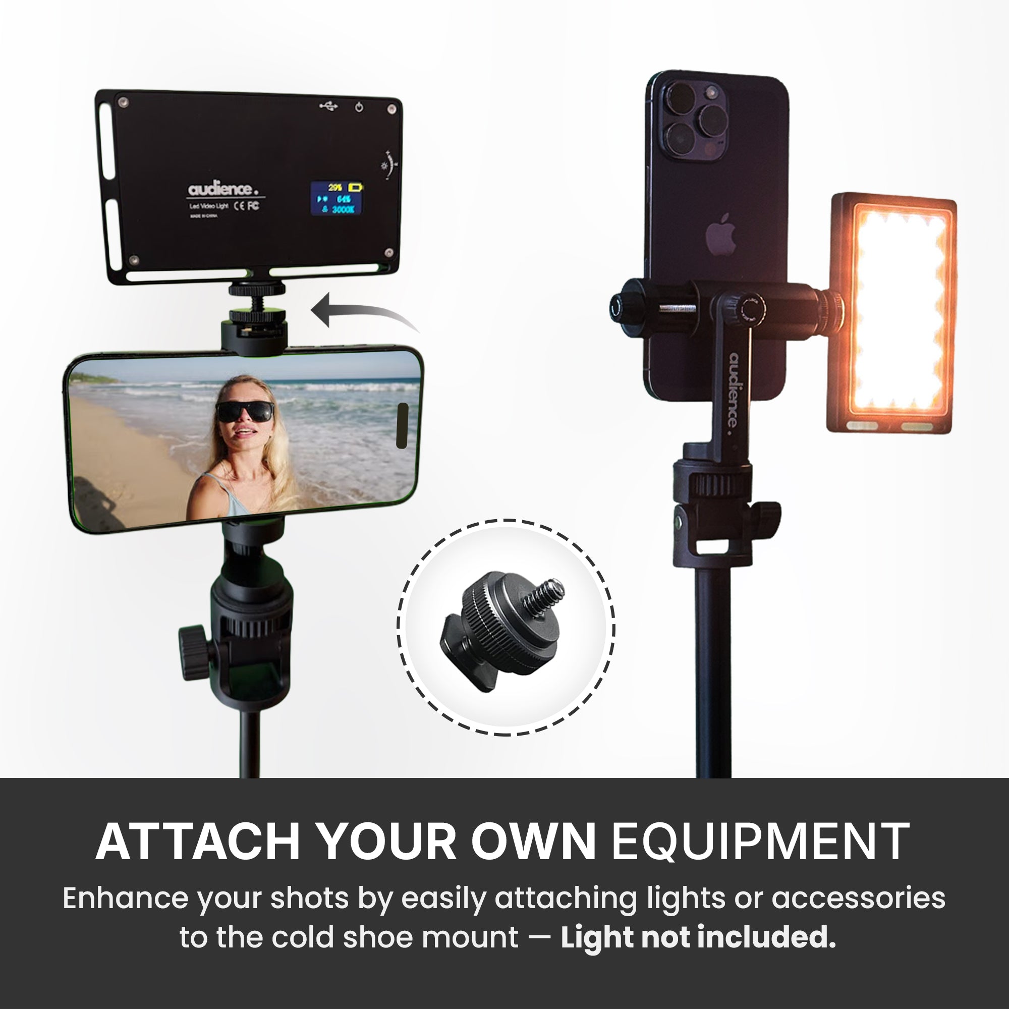 Audience Mobile Tripod and Selfie Stick with Bluetooth Remote and Travel Bag for Mobile Content Creators
