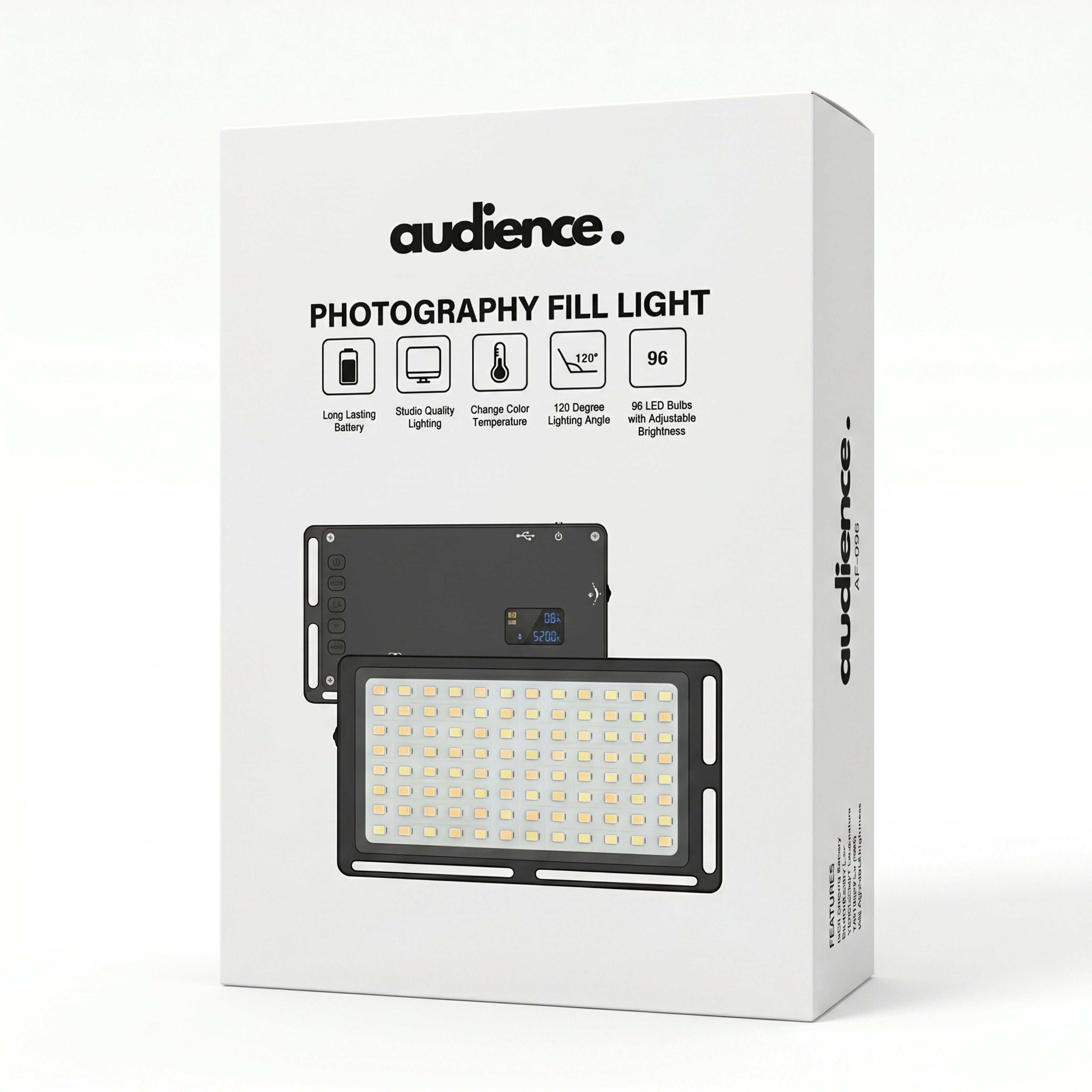 Audience LED Studio Light for Photo and Video Content Creators